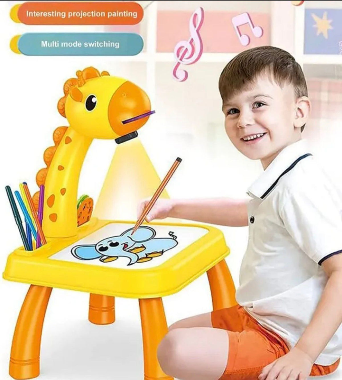 Interactive Kids Projector Drawing Board with LED Light