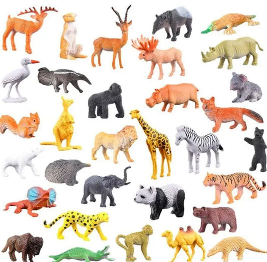 Animal Toy Set For Kids Small Rubber