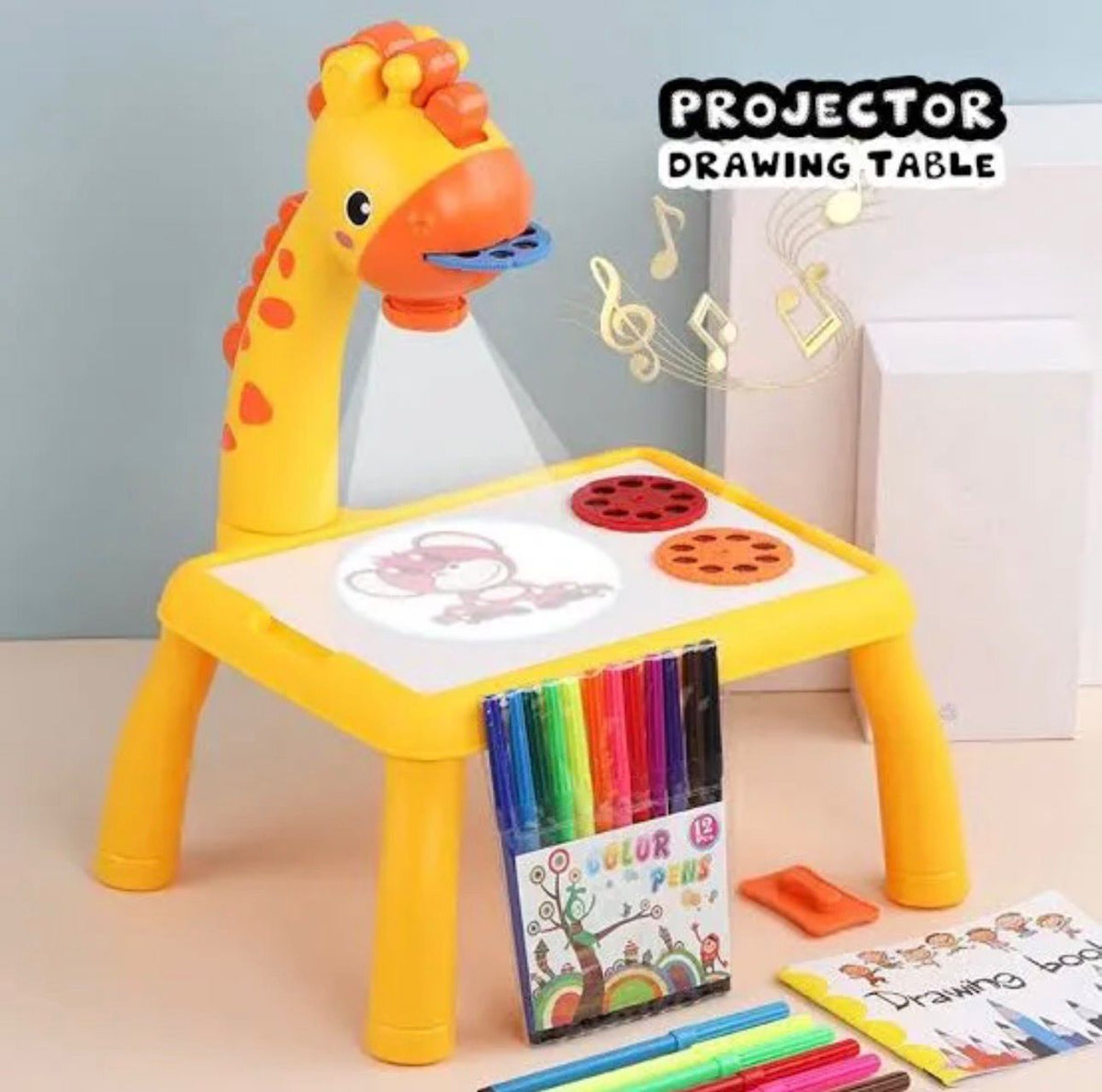 Interactive Kids Projector Drawing Board with LED Light